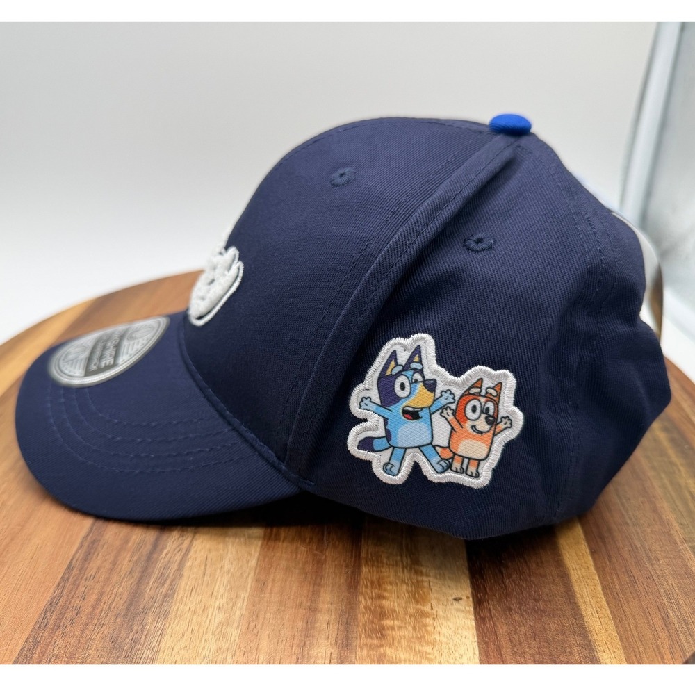 Bluey Kids Navy Blue Snapback Hat Berkshire Fashions Chenille Logo OSFM 2485 - Picture 2 of 8
